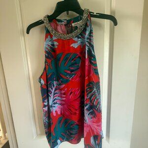 Jennifer Lopez High Neck Sleeveless "Modern Glamour" Top size XL